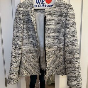 Women's Black and White Tweed Jacket